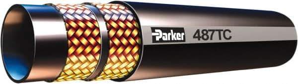 Parker - -24 Hose Size, 1-1/2" ID x 2.03" OD, 4,000 psi Work Pressure Hydraulic Hose - 10" Radius, Synthetic Rubber, -40°F to 257°F - Top Tool & Supply