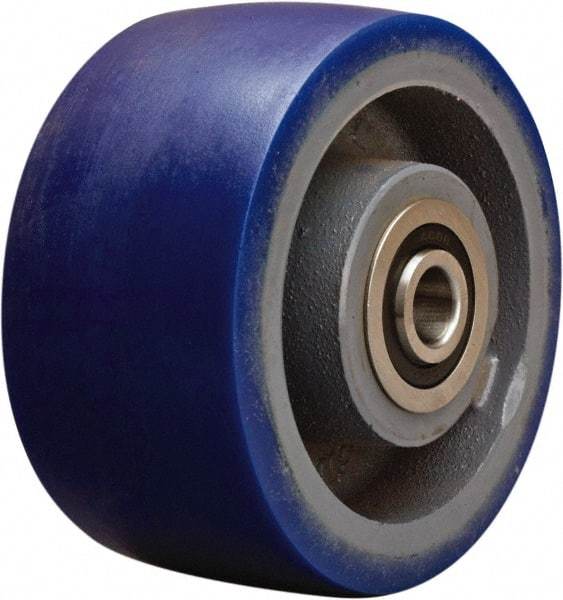 Hamilton - 6 Inch Diameter x 3 Inch Wide, Polyurethane Mold on to Cast Iron Center Caster Wheel - 1,800 Lb. Capacity, 3-1/4 Inch Hub Length, 3/4 Inch Axle Diameter, Sealed Precision Ball Bearing - Top Tool & Supply