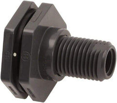 Hayward - 1" PVC Plastic Pipe Bulkhead Tank Adapter - Schedule 80, Thread x Thread End Connections - Top Tool & Supply