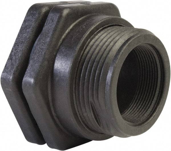 Hayward - 1" Polypropylene Plastic Pipe Bulkhead Tank Adapter - Schedule 80, Thread x Thread End Connections - Top Tool & Supply