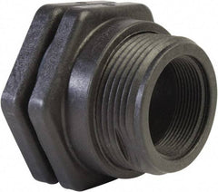 Hayward - 1/2" Polypropylene Plastic Pipe Bulkhead Tank Adapter - Schedule 80, Thread x Thread End Connections - Top Tool & Supply