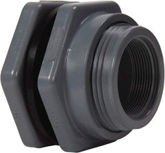 Hayward - 1/2" PVC Plastic Pipe Bulkhead Tank Adapter - Schedule 80, Socket x Thread End Connections - Top Tool & Supply