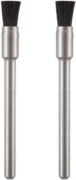 Dremel - 1/8" Brush Diam, Flat Faced, End Brush - 1/8" Diam Steel Shank, 15,000 Max RPM - Top Tool & Supply