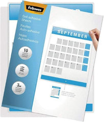 FELLOWES - 50 Self-Laminating Sheets - 3 mil Thick x 9-1/4" Wide x 1' Long - Top Tool & Supply