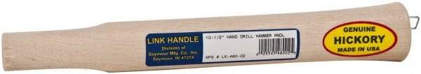 Made in USA - 10-1/2" Long Replacement Handle for Sledge Hammers - 1" Eye Length x 3/4" Eye Width, Hickory, 2 to 4 Lb Capacity, Material Grade Type A - Top Tool & Supply