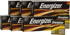 Energizer - Size AAA, Alkaline, 144 Pack, Standard Battery - 1.5 Volts, Button Tab Terminal, LR03, ANSI, IEC Regulated - Top Tool & Supply