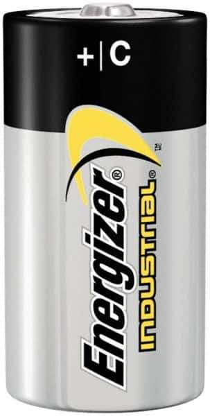 Energizer - Size C, Alkaline, 72 Pack, Standard Battery - 1.5 Volts, Flat Terminal, LR14, ANSI, IEC Regulated - Top Tool & Supply