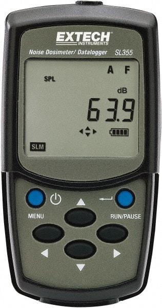 Extech - A and C Frequency Weight, LCD Display Noise Dosimeter - 60 to 130 and 70 to 140 Decibels - Top Tool & Supply