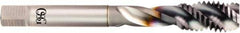 OSG - M24x1.50 Metric Fine 4 Flute 6H Modified Bottoming Spiral Flute Tap - Powdered Metal, TiCN Finish, 140mm OAL, Right Hand Flute, Right Hand Thread, D6, Series 16500 - Top Tool & Supply