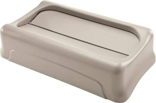 Rubbermaid - Rectangle Lid for Use with Rectangular Trash Cans - Beige, For Slim Jim Trash Cans - Top Tool & Supply