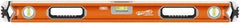 SAVAGE by SWANSON - 32" Long 3 Vial Box Beam Level - Aluminum, Orange - Top Tool & Supply