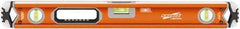 SAVAGE by SWANSON - 24" Long 3 Vial Box Beam Level - Aluminum, Orange - Top Tool & Supply