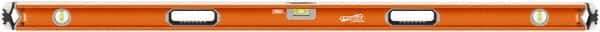 SAVAGE by SWANSON - 60" Long 3 Vial Box Beam Level - Aluminum, Orange - Top Tool & Supply