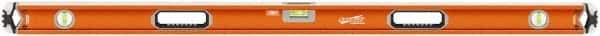 SAVAGE by SWANSON - 54" Long 3 Vial Box Beam Level - Aluminum, Orange - Top Tool & Supply