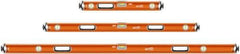 SAVAGE by SWANSON - 24" & 48" & 78" Long 3 Vial Box Beam Level - Aluminum, Orange - Top Tool & Supply