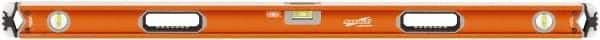 SAVAGE by SWANSON - 48" Long 3 Vial Box Beam Level - Aluminum, Orange - Top Tool & Supply