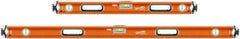 SAVAGE by SWANSON - 32" & 54" Long 3 Vial Box Beam Level - Aluminum, Orange - Top Tool & Supply