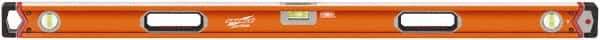 SAVAGE by SWANSON - 48" Long 3 Vial Box Beam Level - Aluminum, Orange - Top Tool & Supply