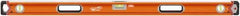 SAVAGE by SWANSON - 48" Long 3 Vial Box Beam Level - Aluminum, Orange - Top Tool & Supply