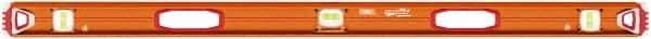 SAVAGE by SWANSON - Magnetic 48" Long 3 Vial I-Beam Level - Aluminum, Orange - Top Tool & Supply