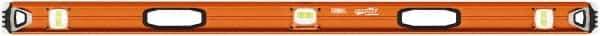 SAVAGE by SWANSON - 48" Long 3 Vial I-Beam Level - Aluminum, Orange - Top Tool & Supply