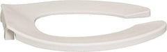 CENTOCO - 17.88 Inch Long, 1 Inch Inside Width, Polypropylene, Elongated, Open Front without Cover, Toilet Seat - 14 Inch Outside Width, Residential, Commercial, Health Care, Industrial, Institutional Installation, White - Top Tool & Supply