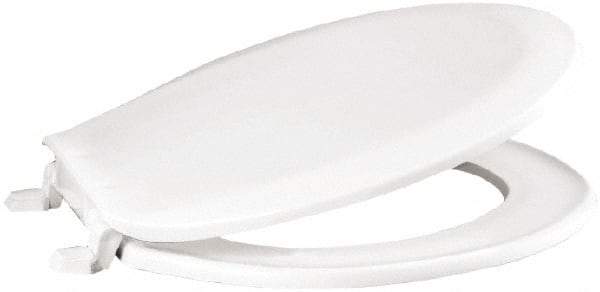 CENTOCO - 16.9 Inch Long, 2 Inch Inside Width, Polypropylene, Regular, Closed Front with Cover, Toilet Seat - 14 Inch Outside Width, Residential Installation, White - Top Tool & Supply