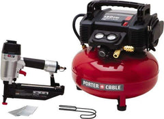 Porter-Cable - 0.80 HP, 2.6 SCFM at 90 psi CFM Pancake Finish/Nailer Compressor - 6 Gallon Tank, 10 Amp, 150 Max psi, 120V - Top Tool & Supply