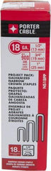 Porter-Cable - 1/2", 3/4, and 1" Long x 1/4" Wide, 18 Gauge Narrow Crown Construction Staple Multi Pack - Steel, Galvanized Finish. 300/size - Top Tool & Supply