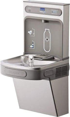 ELKAY - 8 GPH Cooling Capacity Barrier Free Wall Mounted Water Cooler & Fountain - Bottle Filling, 20 to 105 psi, 0.20 hp, Stainless Steel - Top Tool & Supply