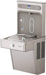 ELKAY - 8 GPH Cooling Capacity Barrier Free Wall Mounted Water Cooler & Fountain - Bottle Filling, 20 to 105 psi, 0.20 hp, Stainless Steel - Top Tool & Supply