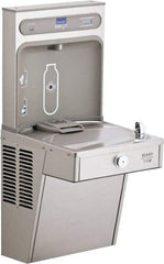 ELKAY - 8 GPH Cooling Capacity Barrier Free Wall Mounted Water Cooler & Fountain - Bottle Filling, 20 to 105 psi, 0.20 hp, Stainless Steel - Top Tool & Supply