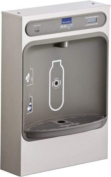 ELKAY - 8 GPH Cooling Capacity Surface Mount Water Cooler & Fountain - Bottle Filling, 20 to 105 psi, 0.20 hp, Stainless Steel - Top Tool & Supply