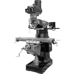 Jet - 9" Long x 49" Wide, 3 Phase Acu-Rite 3 Axis Millpower CNC Milling Machine - Variable Speed Pulley Control, R8 Taper - Top Tool & Supply