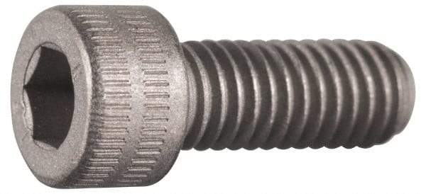 Made in USA - 1/4-20 UNC Hex Socket Drive, Socket Cap Screw - Grade A-286 Alloy Steel, Passivated Finish, Fully Threaded, 1/2" Length Under Head - Top Tool & Supply