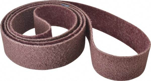 Brite Star - 3" Wide x 132" OAL, 120 Grit, Aluminum Oxide Abrasive Belt - Aluminum Oxide, Medium, Nonwoven, Series SC-BS - Top Tool & Supply