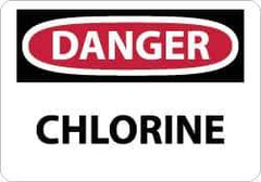 NMC - "Danger - Chlorine", 10" Long x 14" Wide, Fiberglass Safety Sign - Rectangle, 0.095" Thick, Use for Hazardous Materials - Top Tool & Supply