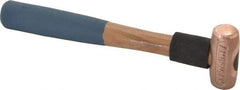 American Hammer - 1/2 Lb Head 1" Face Bronze Nonmarring Hammer - 10" OAL, Wood Handle - Top Tool & Supply