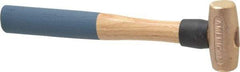 American Hammer - 1-1/2 Lb Head 1-3/8" Face Bronze Nonmarring Hammer - 12" OAL, Wood Handle - Top Tool & Supply