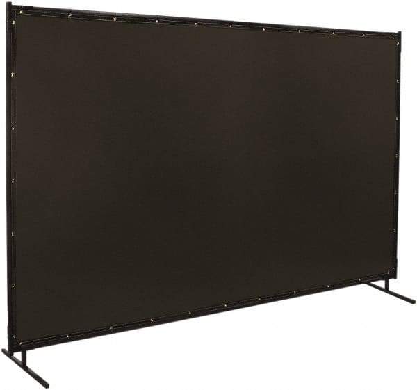 Steiner - 10 Ft. Wide x 6 Ft. High x 3/4 Inch Thick, 14 mil Thick Transparent Vinyl Portable Welding Screen Kit - Gray - Top Tool & Supply