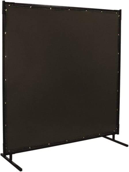 Steiner - 6 Ft. Wide x 6 Ft. High x 1 Inch Thick, 14 mil Thick Transparent Vinyl Portable Welding Screen Kit - Gray - Top Tool & Supply