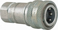 Parker - 1/4 NPTF Steel Hydraulic Hose Female Pipe Thread Coupler - 5,000 psi - Top Tool & Supply