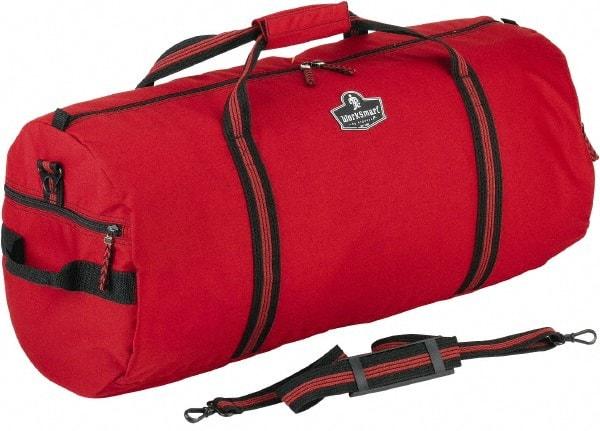 Ergodyne - 2 Pocket, 2,600 Cubic Inch, 600D Nylon Empty Duffel Bag - 23 Inch Wide x 11 Inch Deep x 12 Inch High, Red, Model No. 5020 - Top Tool & Supply