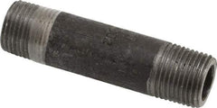 Value Collection - Schedule 80, 3/8" Diam x 2-1/2" Long Black Pipe Nipple - Threaded - Top Tool & Supply