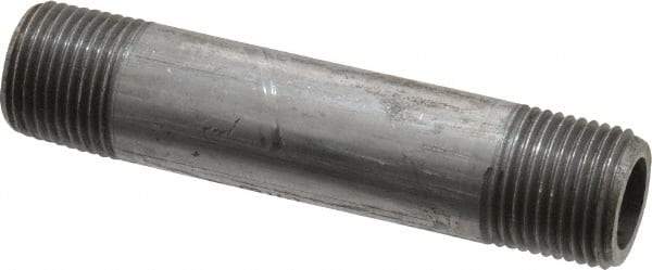 Value Collection - Schedule 80, 3/8" Diam x 3" Long Black Pipe Nipple - Threaded - Top Tool & Supply