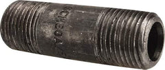 Value Collection - Schedule 80, 1/2" Diam x 2-1/2" Long Black Pipe Nipple - Threaded - Top Tool & Supply