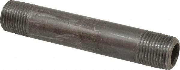 Value Collection - Schedule 80, 1/2" Diam x 4-1/2" Long Black Pipe Nipple - Threaded - Top Tool & Supply