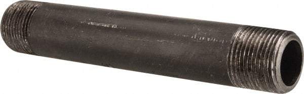 Value Collection - Schedule 80, 3/4" Diam x 6" Long Black Pipe Nipple - Threaded - Top Tool & Supply