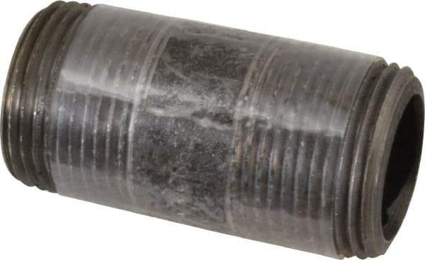 Value Collection - Schedule 80, 1" Diam x 2-1/2" Long Black Pipe Nipple - Threaded - Top Tool & Supply