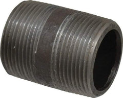 Value Collection - Schedule 80, 1-1/4" Diam x 2" Long Black Pipe Nipple - Threaded - Top Tool & Supply